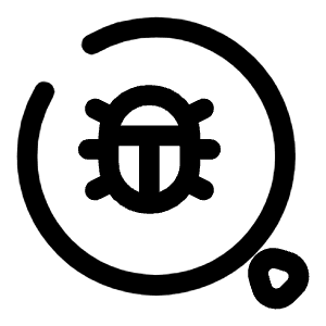 Rounded Magnifer Bug Icon from Solar Broken Set