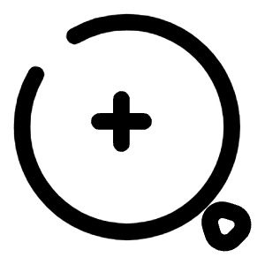 Rounded Magnifer Zoom In Icon from Solar Broken Set