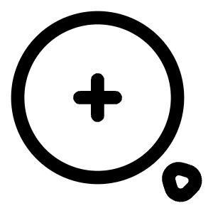 Rounded Magnifer Zoom In Icon from Solar Linear Set