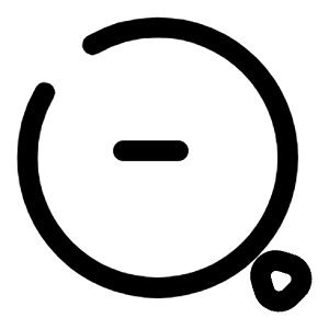 Rounded Magnifer Zoom Out Icon from Solar Broken Set