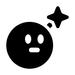 Bomb Emoji Icon from Solar Bold Set