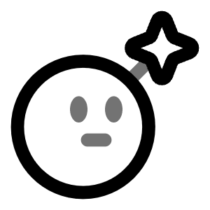 Bomb Emoji Icon from Solar Line Duotone Set