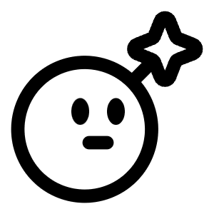 Bomb Emoji Icon from Solar Linear Set