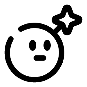 Bomb Emoji Icon from Solar Broken Set