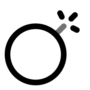 Bomb Minimalistic Icon from Solar Line Duotone Set