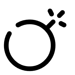 Bomb Minimalistic Icon from Solar Broken Set