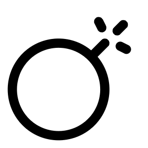 Bomb Minimalistic Icon from Solar Linear Set