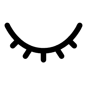 Eye Closed Icon from Solar Linear Set