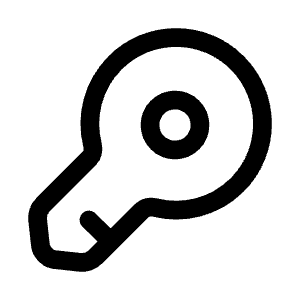Key Minimalistic Icon from Solar Linear Set
