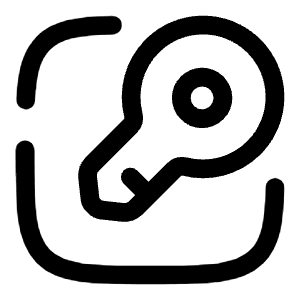 Key Minimalistic Square 2 Icon from Solar Broken Set