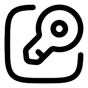 Key Minimalistic Square 2 Icon from Solar Linear Set