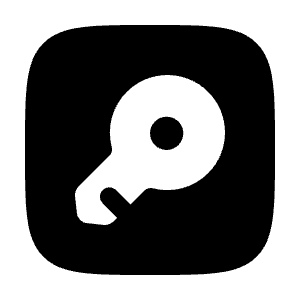 Key Minimalistic Square Icon from Solar Bold Set