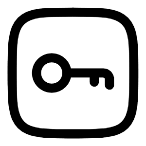 Key Minimalistic Square 3 Icon from Solar Linear Set