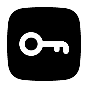 Key Minimalistic Square 3 Icon from Solar Bold Set