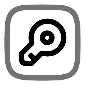 Key Minimalistic Square Icon from Solar Line Duotone Set