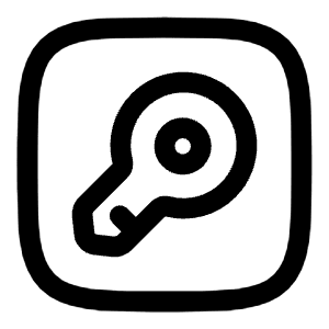Key Minimalistic Square Icon from Solar Linear Set