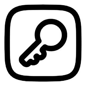 Key Square Icon from Solar Linear Set