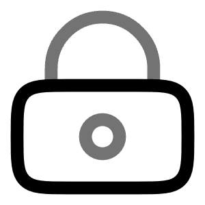 Lock Keyhole Icon from Solar Line Duotone Set