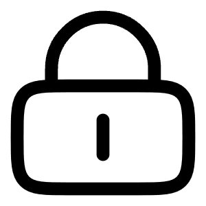 Lock Keyhole Minimalistic Icon from Solar Linear Set