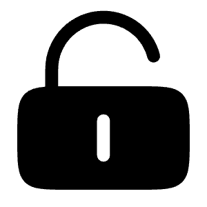 Lock Keyhole Minimalistic Unlocked Icon from Solar Bold Set