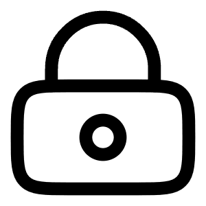 Lock Keyhole Icon from Solar Linear Set