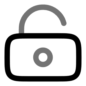 Lock Keyhole Unlocked Icon from Solar Line Duotone Set