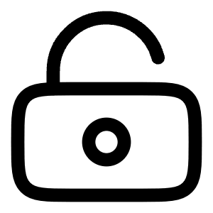 Lock Keyhole Unlocked Icon from Solar Linear Set