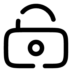 Lock Keyhole Unlocked Icon from Solar Broken Set