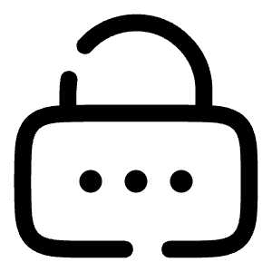 Lock Password Icon from Solar Broken Set