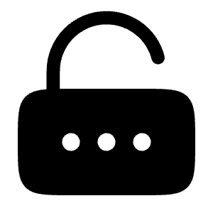 Lock Password Unlocked Icon from Solar Bold Set