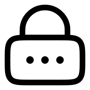 Lock Password Icon from Solar Linear Set