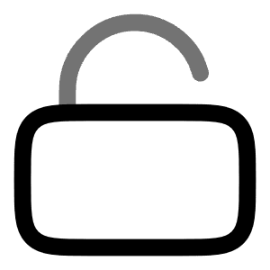 Lock Unlocked Icon from Solar Line Duotone Set