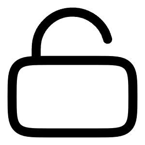 Lock Unlocked Icon from Solar Linear Set