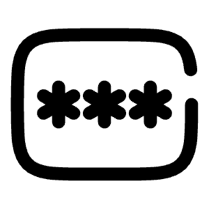 Password Icon from Solar Broken Set