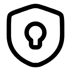 Shield Keyhole Icon from Solar Linear Set