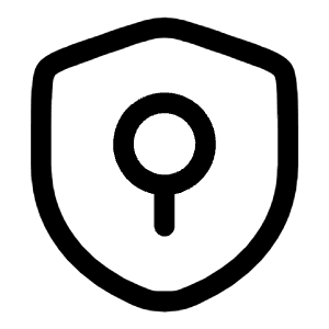 Shield Keyhole Minimalistic Icon from Solar Linear Set