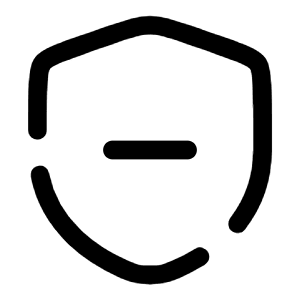 Shield Minus Icon from Solar Broken Set