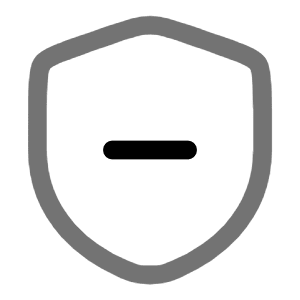 Shield Minus Icon from Solar Line Duotone Set