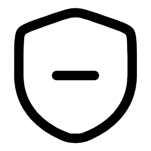 Shield Minus Icon from Solar Linear Set