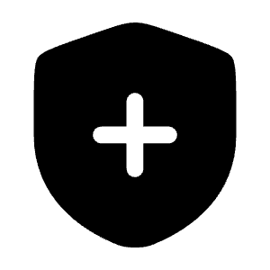 Shield Plus Icon from Solar Bold Set