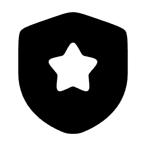 Shield Star Icon from Solar Bold Set