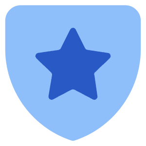 Shield Star Police Badge Icon from Core Flat Set