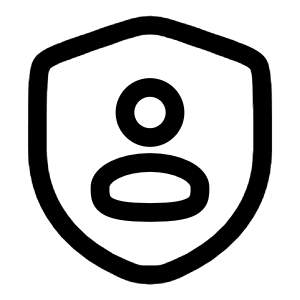 Shield User Icon from Solar Linear Set