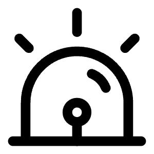 Siren Rounded Icon from Solar Linear Set