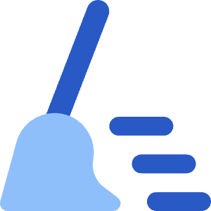Clean Broom Wipe Icon from Core Flat Set