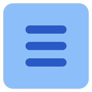 Hamburger Menu Square Icon from Core Flat Set