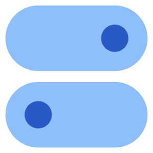 Horizontal Toggle Button Icon from Core Flat Set