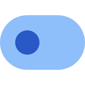 Horizontal Toggle Button Single Left Icon from Core Flat Set