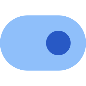 Horizontal Toggle Button Single Right Icon from Core Flat Set