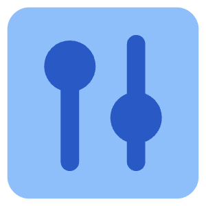 Vertical Slider Square Icon from Core Flat Set